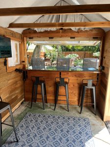 Inside the shed