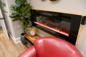 Basement Bedroom Fireplace